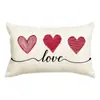 Funda de Almohada para el Día de San Valentín Transfronteriza, Decoración de Ambiente Festivo, Funda de Cojín para Sofá del Hogar, Funda de Cojín para Dormitorio con Estampado de Amor