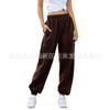 Moletom Japonês Amazon 2021 Calça de Cintura Alta Feminina Bolso Calça Esportiva Casual Harlan 16 Cores 5 Tamanhos
