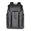 Bolsa de Hombro Doble Casual de Negocios al por Mayor Mochila de Cuadros Retro con Cierre de Cordón para Hombre Bolsa para Computadora Bolsa Escolar para Estudiante Universitario