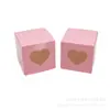 Caja de Dulces para Boda Estilo Europeo Caja de Cartón con Ventana de PVC en Forma de Corazón Caja de Empaque para Dulces de Amor Etiquetado Transfronterizo Caja de Papel para San Valentín Caja de Regalo
