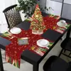Conjunto de Toalha de Mesa Novo Transfronteiriço Decoração de Mesa para Feriado de Natal Conjunto de Bandeira de Mesa Jogos Americanos Bandeira de Mesa 2026 Amazon