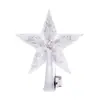 Fio de luz LED para topo de árvore de Natal com caixa de bateria em formato de estrela, decoração de fio de cobre para uma atmosfera aconchegante, luz piscante criativa de estrela de cinco pontas para o topo