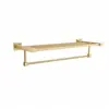 Traje de colgante de baño de oro cepillado de lujo simple transfronterizo de Amazon, toallero de cobre de doble capa para baño