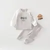 Conjunto de Separates para Bebé Tres Osos Primavera Verano Algodón Puro Sin Etiquetas Ropa de Otoño para Bebé Pantalones de Otoño Ropa para Casa