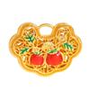 Pu Zuojiu no se desvanece Shajin Filigold Todo Collar Candado Ruyi Nuevo Caqui Chino Colgante Ruyi Cadena Clavícula para Mujer