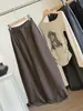Calça Casual de Lã com Elastano de Cintura Alta Estilo Coreano Retrô Perna Larga Feminina 2026 Outono Nova Chegada Emagrecedora Curva Calça Banana
