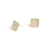 Deslocamento diário simples quadrado olho de gato brincos de pedra 925 agulha de prata atacado pequenos brincos elegantes requintados