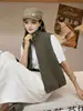 Colete casual simples de gola alta estilo coreano para mulheres, novo top versátil sem mangas para outono de 2026 para usar em camadas