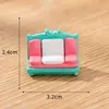 Mini Paisagem Móveis Criativos Ornamentos Sofá Cama TV Geladeira Artesanato de Resina DIY Decoração Casa de Bonecas Acessórios