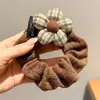 Scrunchie Vintage Grande Estampa de Leopardo Estilo Coreano Fashionável Alta Qualidade Estiloso Rabo de Cavalo Baixo Alta Elasticidade Versátil Elástico de Cabelo