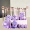 Comercio Electrónico Transfronterizo Más Vendido Set de Brochas de Maquillaje Rosa 20 Piezas/25 Piezas Brocha para Base de Maquillaje Herramientas de Maquillaje para Bloggers de Belleza Brochas