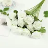 Buquê de Rosas com Pérolas Simuladas, Decoração de Mesa para Casamento em Hotel de Luxo, Flor Imortal, Fotografia ao Ar Livre, Atacado de Flores Artificiais