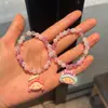 Pulseras de cuentas de colores estilo dopamina para niñas, Pulseras para niñas pequeñas, Joyería de princesa