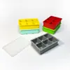 Bestseller transfronterizo, charola de silicona para cubitos de hielo de 6 cavidades, molde de bola de hielo de silicona, molde de hielo cuadrado, caja de hielo de 6 compartimentos, molde de hielo grande de silicona para whisky