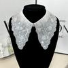 Gola falsa bordada com strass preto direto da fábrica, colar feminino bordado com miçangas, colarinho com flores, acessórios decorativos para roupas
