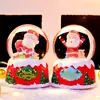 Nuevo producto transfronterizo: Caja de música de bola de cristal brillante de Papá Noel, un regalo de Nochebuena para amigos, decoración de habitación, adorno de escritorio