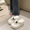 Chanclas de Perrito Lindas para Mujer Verano Ropa de Exterior 2023 Nuevas Sandalias con Tira para el Dedo del Pie Antideslizantes Suela Gruesa que Aumenta la Altura para Playa y Arena