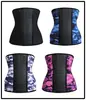 Nova Modelador Elástico de Borracha com Cinco Fileiras de Fechos de Pressão e 9 Barbatanas de Aço Cinta Corset Camuflada para Fitness