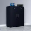 Armário Baixo de Escritório, Armário de Arquivos Multicamadas para Impressora, Caixa Pequena Doméstica com Fechadura, Armário Integrado Antifurto para Debaixo da Mesa