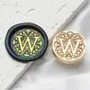 Sello de Cera con Sello de Cabeza Serie de Letras Barrocas 2.5cm Cabeza de Cobre 26 Letras Inglesas para Sello de Sellado de Diario