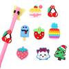 Nuevo Bolígrafo de Gel de Dibujos Animados de Venta Caliente Tapa de Lápiz Lindo Mini Fruta Animal Juego de Lápices con Clip para Estudiante