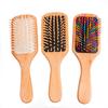 Pente Quadrado com Air Bag Portátil de Madeira com Almofada de Ar Antiestático para Alisar Cabelo Placa Grande Pente para Cabelo Longo Feminino Pente de Cabeleireiro
