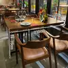 Mesa y Silla de Restaurante Restaurante Occidental Restaurante de Té Qingba Restaurante Japonés Restaurante con Música Restaurante Temático Combinación de Mesa y Silla de Madera Maciza