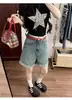 Shorts de Mezclilla con Dobladillo para Mujer, Nuevo Estilo de Verano, Tallas Grandes, Corte Holgado para Figuras Curvilíneas, Favorecedor para Cuerpo de Pera, Hot Pants de Línea A
