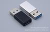 Adaptador macho tipo C multifuncional con carcasa de aluminio, extensión de carga USB 3.0 a tipo C 3.1 OTG.