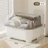 Caja de Almacenamiento para Vajilla de Cocina Doméstica con Cajón Bandeja de Drenaje para el Piso Estante de Almacenamiento para Platos Cubiertos a Prueba de Polvo