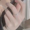 Anel de diamante flash estrela feminino nicho design sentido moda luz luxo elegante abertura anel ajustável jóias