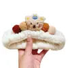 Faixa de cabeça fofa de pelúcia para lavar o rosto, faixa de cabelo feminina para lavar e aplicar máscaras faciais, acessório de cabelo, elástico de cabelo, presilha de cabelo