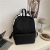 Mochila de Nylon de Color Sólido con Letras Estilo Japonés, Simple, Ligera, Impermeable, Resistente al Desgaste, Adecuada para la Clase y los Viajes Diarios, Bolso de Doble Hombro de Gran Capacidad