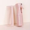 Set de Peine Biodegradable de Paja de Trigo Natural Platino para Peinar el Cabello de Tres Piezas, Set de Peine de Dientes Anchos para Aceite, Peine con Inserto de Plástico para Spray