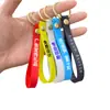 Llavero de silicona personalizado logo publicitario texto creativo diy personalizado al por mayor pulsera de silicona