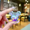 Llavero de Botella de Arena Movediza con Cabeza de Mickey de Dibujos Animados Flotando en Líquido de Aceite Pequeño Regalo al por Mayor Colgante para Mochila Escolar Hebilla de Llave