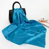 Bufanda de Seda de Color Puro de 90 cm Bufanda Cuadrada Grande de un Solo Color Bufanda para Mujer Bolso Pañuelo para la Cabeza Seda Satinada Moda Bufanda de Seda Brillante Fabricante Venta al por Mayor