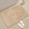 Alfombra de Baño Absorbente de Tierra de Diatomeas con Diseño de Línea Minimalista Transfronterizo para Entrada, Baño, Inodoro, Secado Rápido, Antideslizante, Felpudo de Alta Calidad