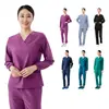Suministro Directo de Fábrica Uniforme de Manga Larga para Lavado de Manos Bata para Personal Médico Uniforme de Lavado de Manos para Quirófano de Hospital Ropa de Trabajo Elástica Productos Transfronterizos