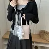 Linda mini bolsa de lunares femenina color caramelo fresco 2026 nueva versátil casual bandolera para teléfono