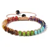 Pulseira Tecida com Pedras Naturais Retrô, Estilo Boêmio, Pulseira Colorida com Contas para Homens e Mulheres, Joias de Luxo Leve, Tecida