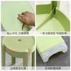 Taburete redondo nórdico de plástico engrosado para adultos, banco molino de viento plegable, taburete para mesa de comedor, silla para el hogar, taburete de repuesto, taburete alto