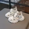 Sandalias protectoras para dedos y pies de bebé y niño pequeño para niños y niñas, transpirables, anticolisión, zapatos deportivos para playa, zapatos casuales de verano para 1-3 años