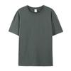 Camiseta de manga curta com gola redonda de algodão 79000g, meia manga de 180g, cor sólida, camiseta solta, camiseta publicitária com impressão de logotipo