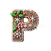 Explosiones Transfronterizas Navidad Árbol de Navidad 26 Decoraciones de Letras de Jengibre Colgante Pequeño de Letra Colgante