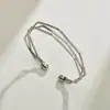 Pulsera Geométrica Irregular de Cinco Capas Estilo Coreano Simple Mismo Estilo Brazalete Abierto de Tres Capas Joyería de Comercio Exterior Venta al por Mayor Oro