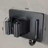 Gancho para Mop, Artefato de Armazenamento para Banheiro sem Furos, Gancho Adesivo, Suporte com Clipe para Vassoura, Clipe para Mop Montado na Parede com Adesivo Forte