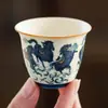 Padrão de Nuvens e Oito Cavalos Caneca Mestra Cerâmica Doméstica Xícara de Chá Kung Fu Xícara de Chá Pessoal para o Ano do Cavalo Conjunto de Chá para Escritório