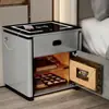 Mesa de Cabeceira Inteligente Marca Tiger Segura, Carregamento Sem Fio Moderno Integrado, Armário de Armazenamento Seguro Lacado para Quarto