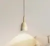 Estilo de canción estética bambú-junta mármol natural candelabro de comedor, mesa de comedor, barra de bar, sala de té Zen, estudio, lámpara de oficina larga